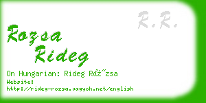 rozsa rideg business card